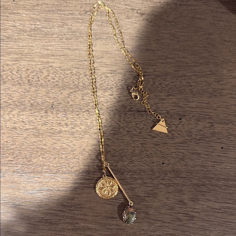 Anthropologie Gold Necklace with Dainty Charms